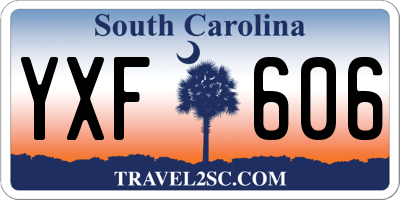 SC license plate YXF606
