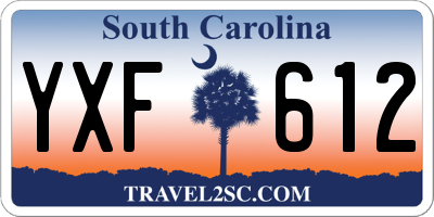 SC license plate YXF612