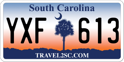 SC license plate YXF613