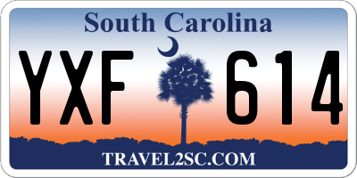 SC license plate YXF614