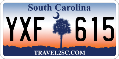 SC license plate YXF615