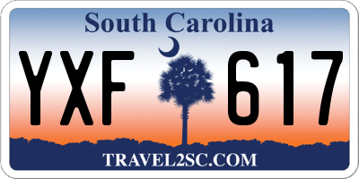 SC license plate YXF617