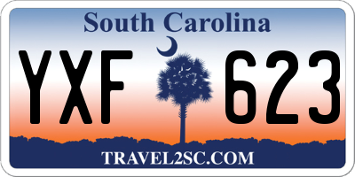 SC license plate YXF623