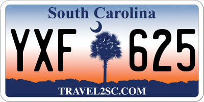SC license plate YXF625