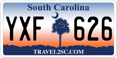 SC license plate YXF626