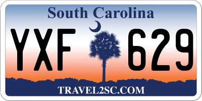SC license plate YXF629