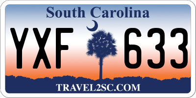 SC license plate YXF633