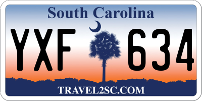 SC license plate YXF634