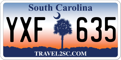 SC license plate YXF635