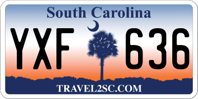 SC license plate YXF636