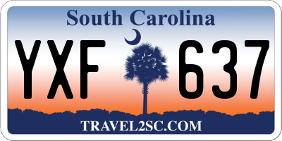 SC license plate YXF637