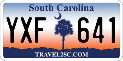 SC license plate YXF641