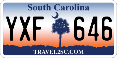 SC license plate YXF646