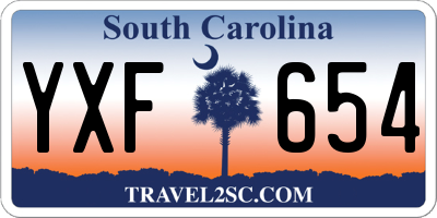 SC license plate YXF654