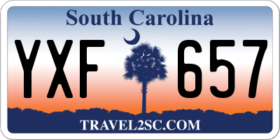 SC license plate YXF657