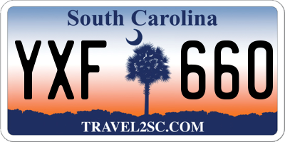 SC license plate YXF660