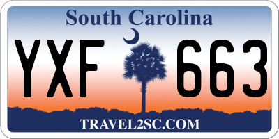 SC license plate YXF663
