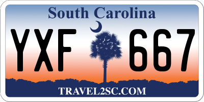 SC license plate YXF667