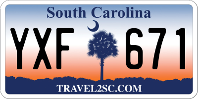 SC license plate YXF671