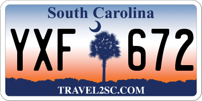 SC license plate YXF672