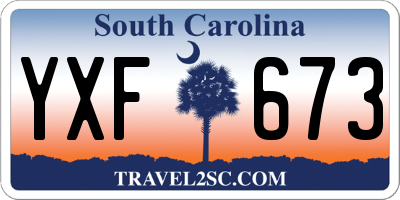 SC license plate YXF673