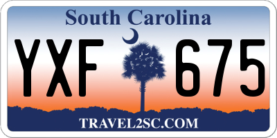 SC license plate YXF675