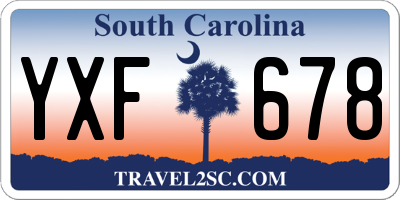 SC license plate YXF678
