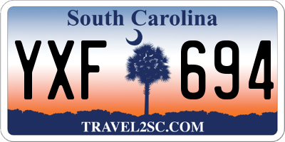 SC license plate YXF694