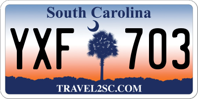 SC license plate YXF703