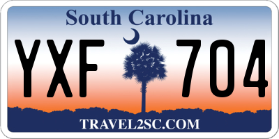 SC license plate YXF704