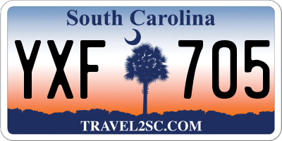 SC license plate YXF705