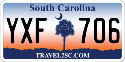 SC license plate YXF706