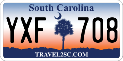 SC license plate YXF708