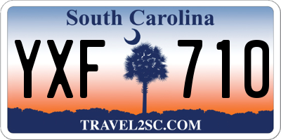 SC license plate YXF710