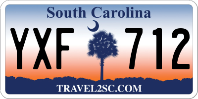 SC license plate YXF712