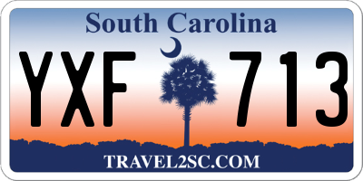 SC license plate YXF713