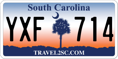 SC license plate YXF714