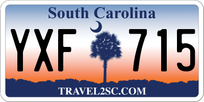 SC license plate YXF715