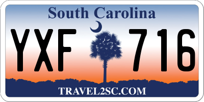 SC license plate YXF716