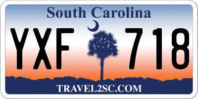 SC license plate YXF718