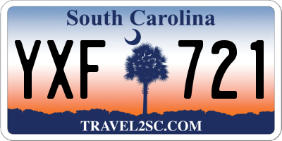 SC license plate YXF721