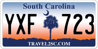 SC license plate YXF723
