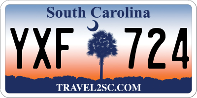 SC license plate YXF724