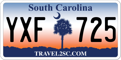 SC license plate YXF725