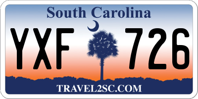 SC license plate YXF726