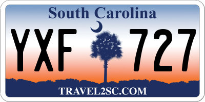 SC license plate YXF727