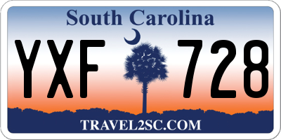 SC license plate YXF728