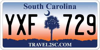 SC license plate YXF729