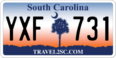 SC license plate YXF731