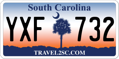 SC license plate YXF732